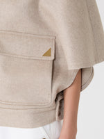 max mara boxy cape in cashmere drap for women