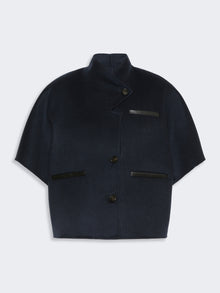 Lightweight Cashmere Cape for Women - Midnightblue - Max Mara UAE
