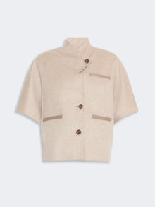 Lightweight Cashmere Cape for Women - Stone - Max Mara UAE