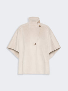 Oversized Cape In Cashmere Drap for Women - Stone - Max Mara UAE