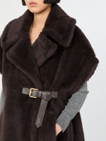 max mara alpaca and wool teddy cape for women