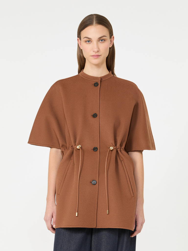 max mara pure wool cape with drawstring