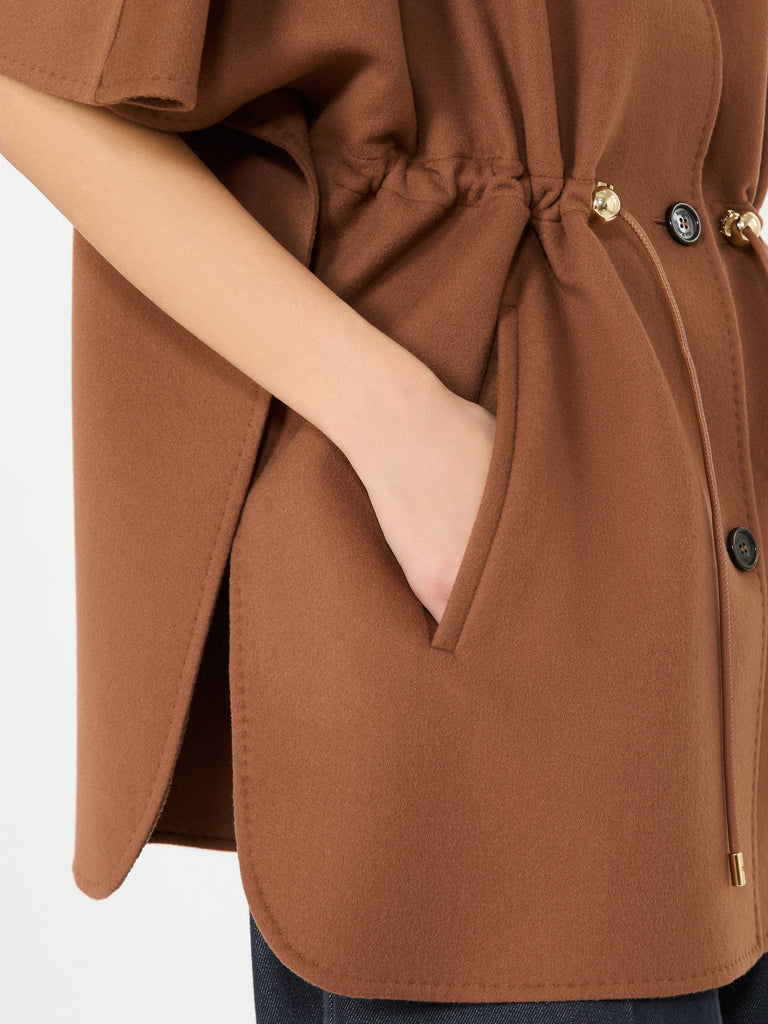 max mara pure wool cape with drawstring