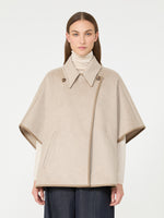 max mara long cropped cape in cashmere drap for women