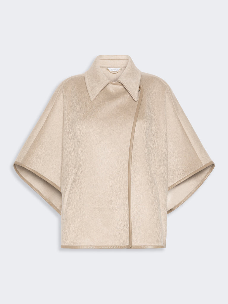 max mara long cropped cape in cashmere drap