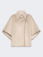 max mara long cropped cape in cashmere drap for women