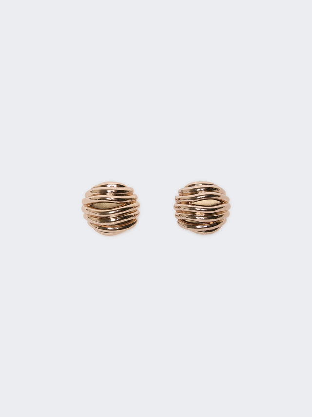 max mara wavy metal earrings for women