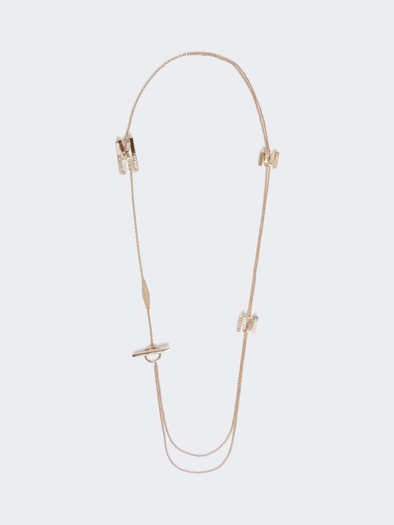 max mara long necklace with monogram details