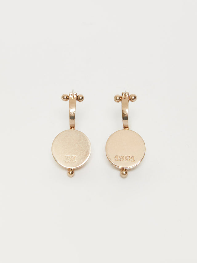 Metal Half-Sphere Earrings for Women - Gold - Max Mara UAE