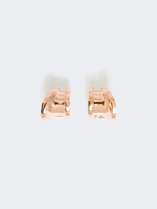 max mara asymmetric metal earrings for women