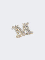 max mara crystal-adorned monogram brooch for women