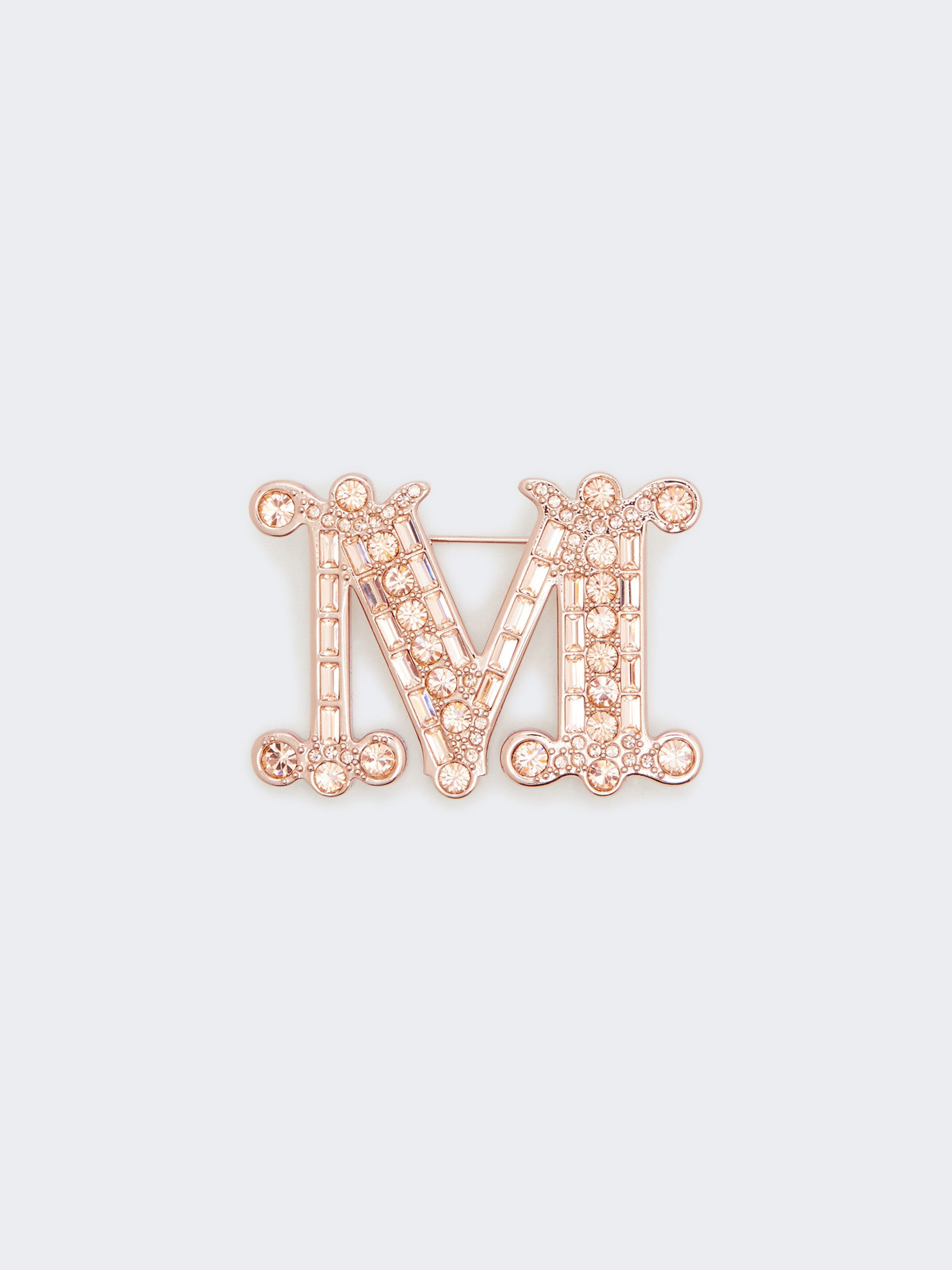 max mara crystal-adorned monogram brooch for women