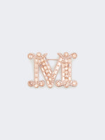 max mara crystal-adorned monogram brooch for women