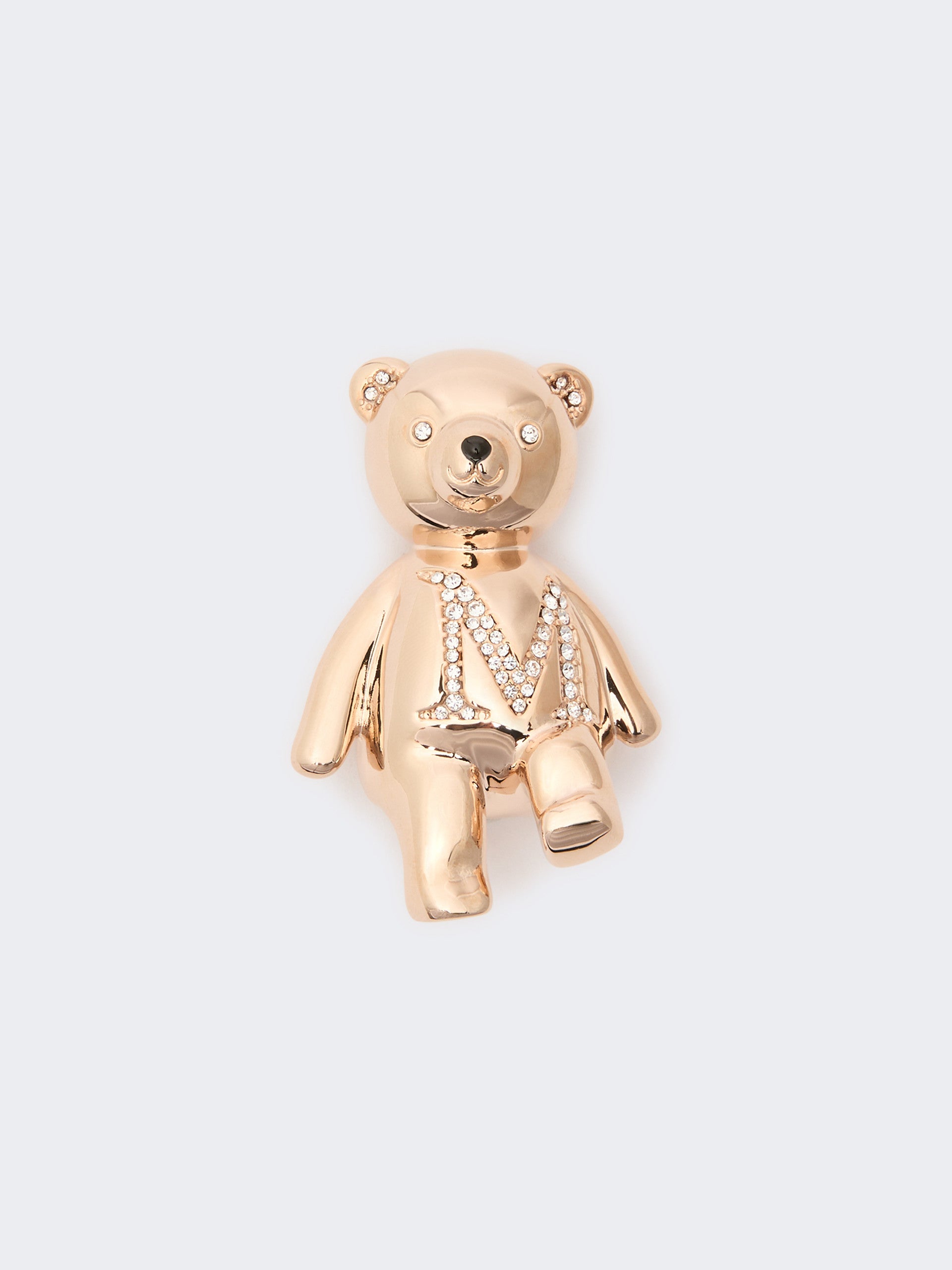 Metal Teddy Bear Brooch for Women - White - Max Mara UAE