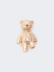 Metal Teddy Bear Brooch for Women - White - Max Mara UAE