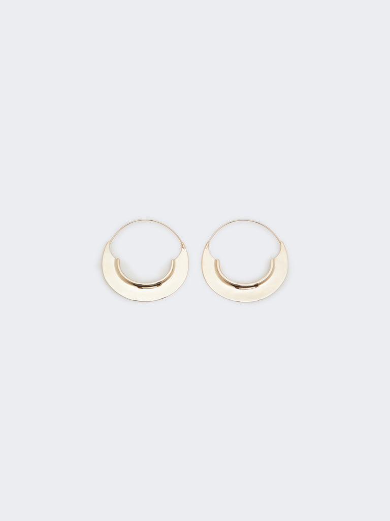 max mara metallic hoop earrings