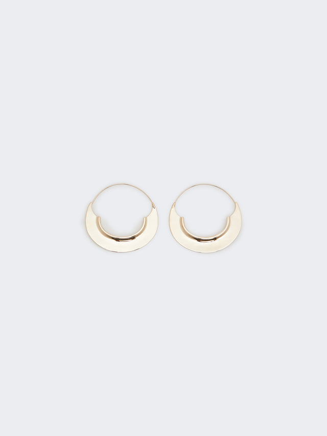 max mara metallic hoop earrings for women