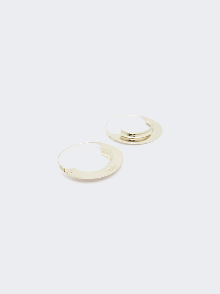 max mara metallic hoop earrings