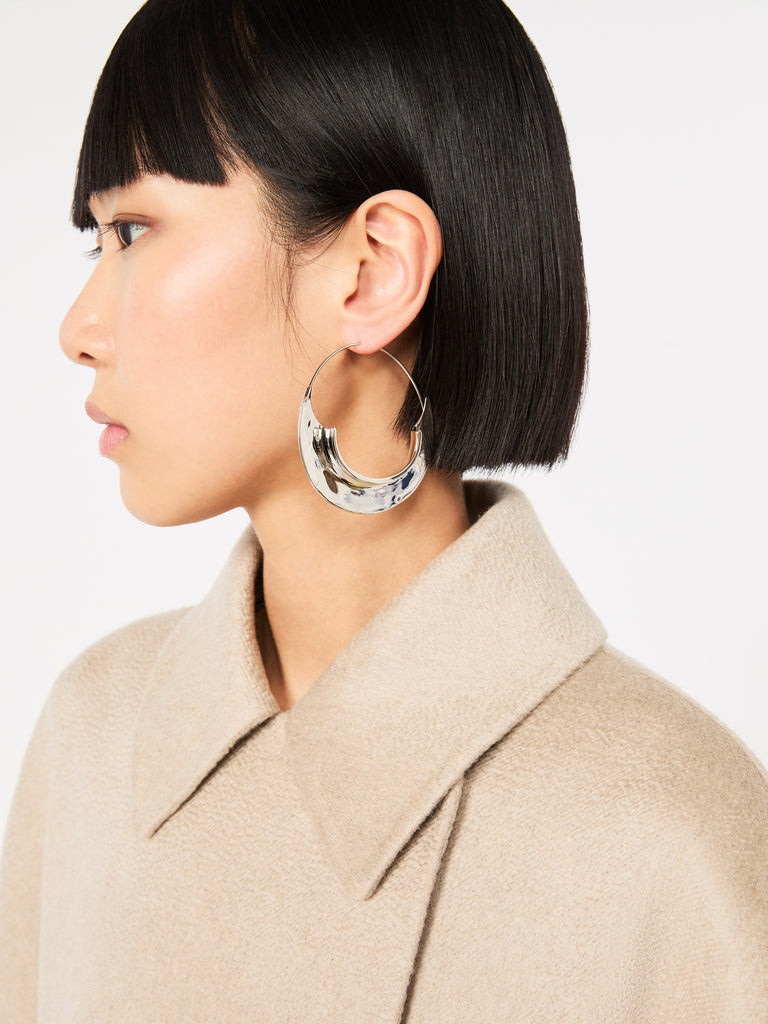 max mara metallic hoop earrings