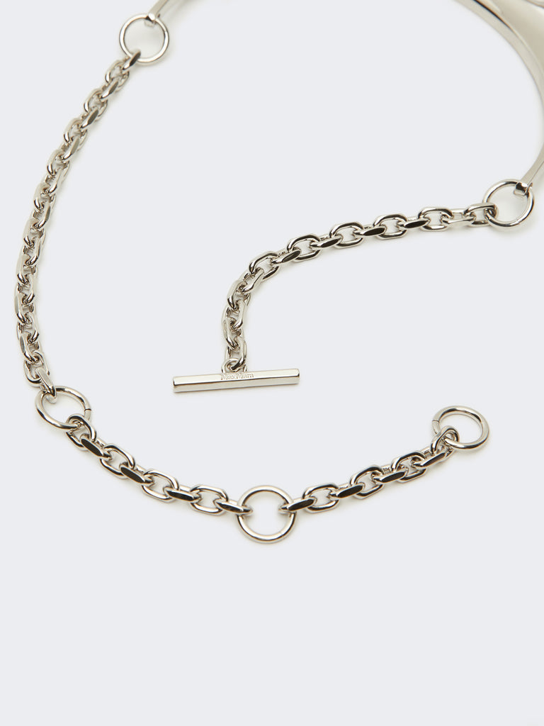max mara metallic necklace with large pendant