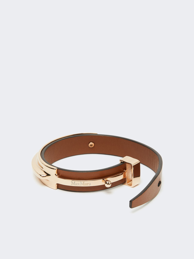 max mara leather and metal bracelet