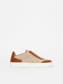 Jacquard-knit monogram sneakers