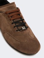 max mara flat split-leather trainers for women