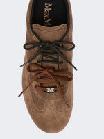 max mara flat split-leather trainers for women