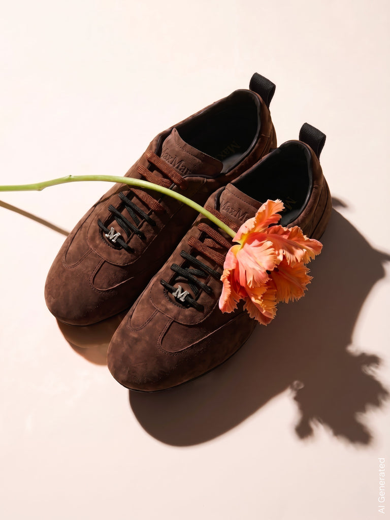 max mara flat split-leather trainers