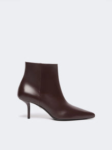 Smooth leather ankle boots