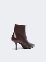 Smooth leather ankle boots