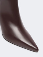 Smooth leather ankle boots