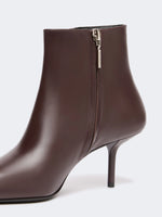 Smooth leather ankle boots