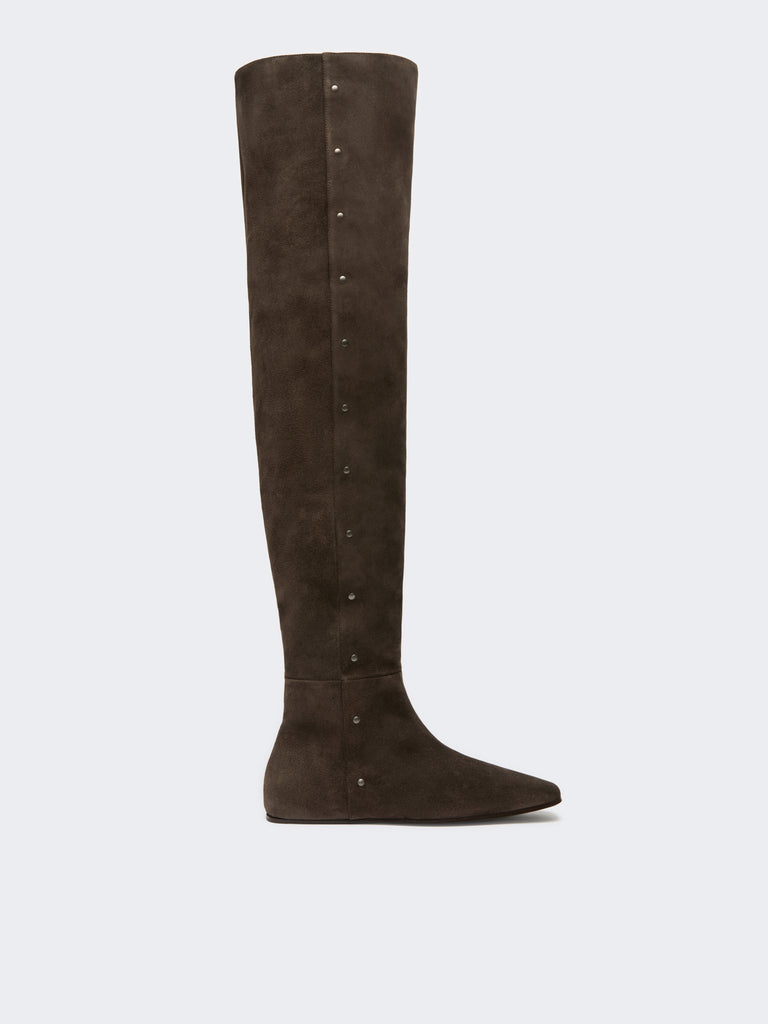 max mara studded split leather boots