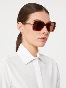 Square Sunglasses for Women - Rust - Max Mara UAE