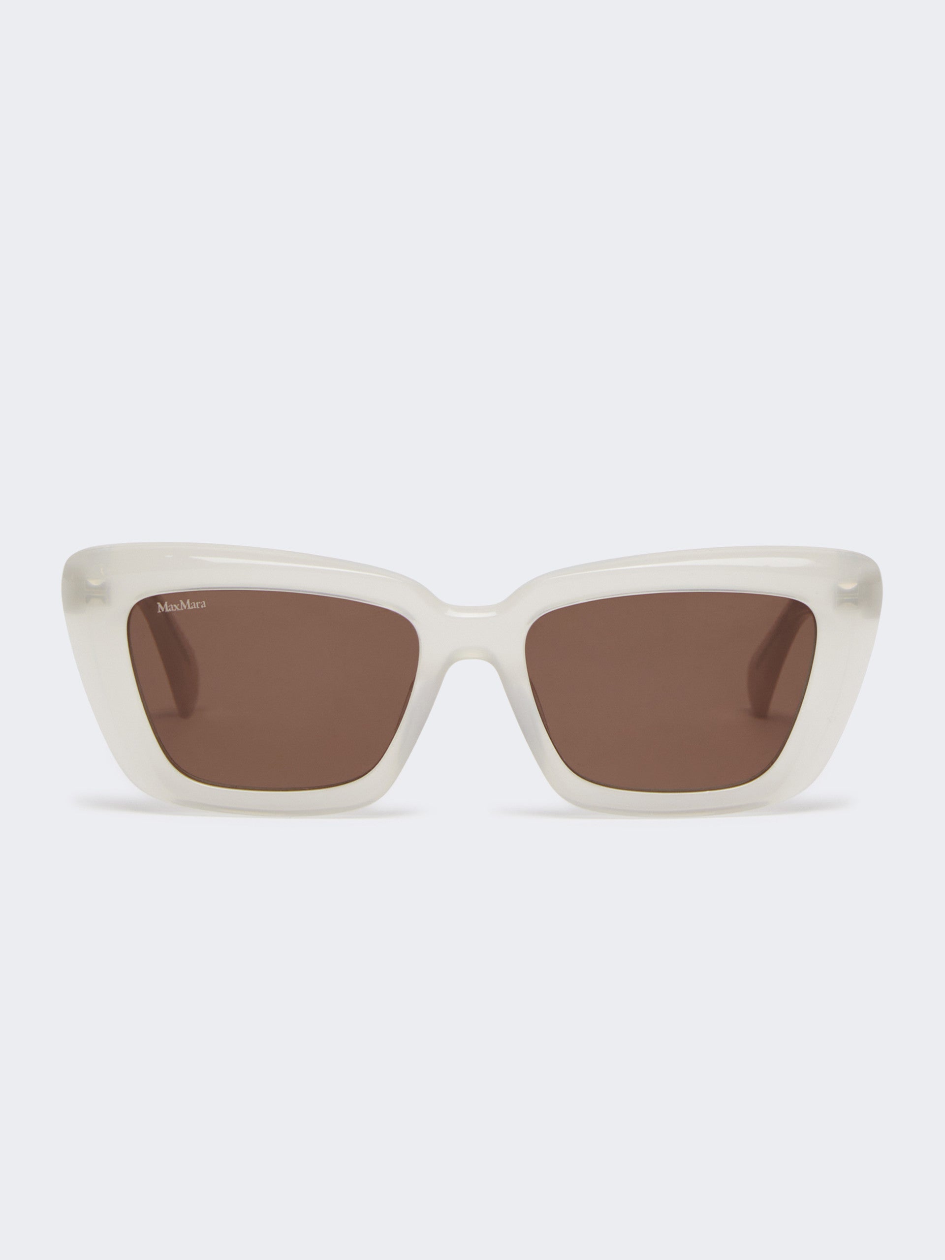 Acetate Butterfly Sunglasses for Women - White - Max Mara UAE