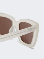 Acetate Butterfly Sunglasses for Women - White - Max Mara UAE
