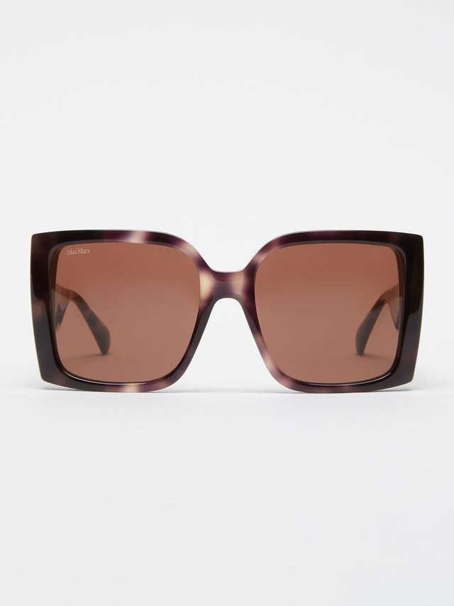 Oversized Square Sunglasses for Women - Tawny Bronze Brown - Max Mara UAE
