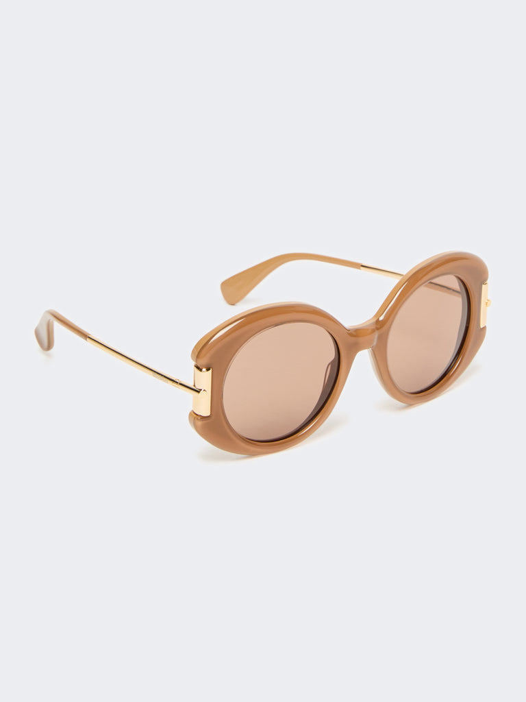 max mara round acetate glasses