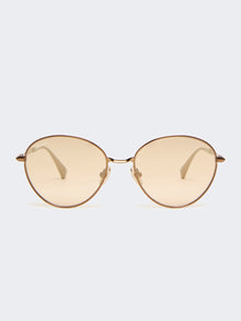 Oval Sunglasses for Women - Camel - Max Mara UAE