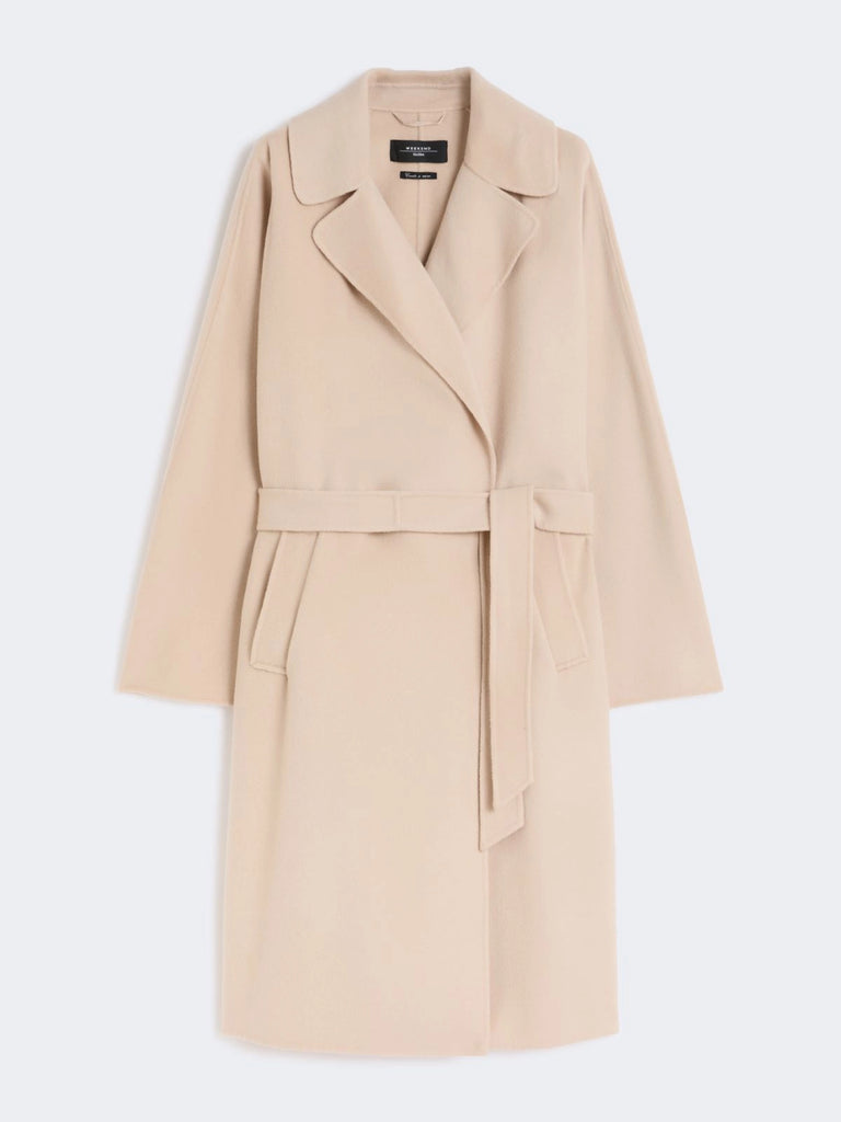 max mara double-faced wool-blend robe coat