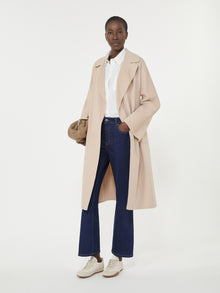 Double-Faced Wool-Blend Robe Coat for Women - Sand - Max Mara UAE