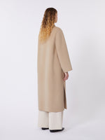 Double-faced wool-blend coat
