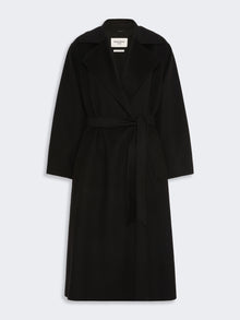 Double Wool-Blend Coat for Women - Black - Max Mara UAE