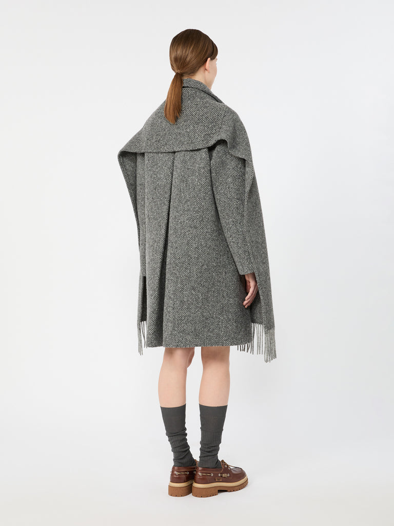 max mara wool-blend tweed coat