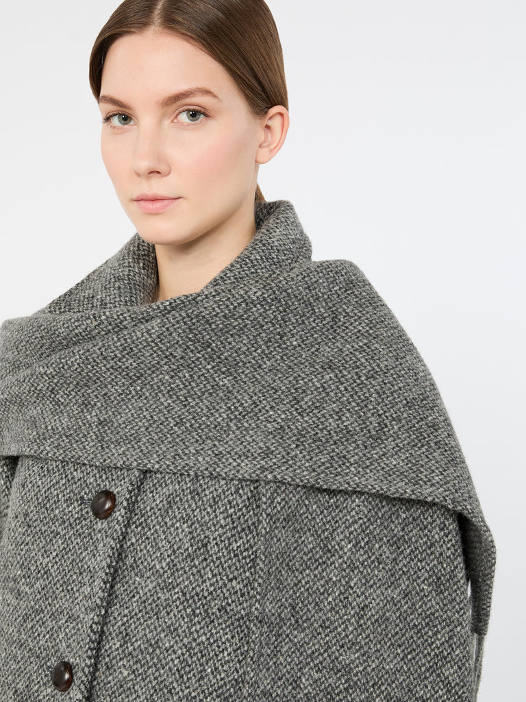 max mara wool-blend tweed coat