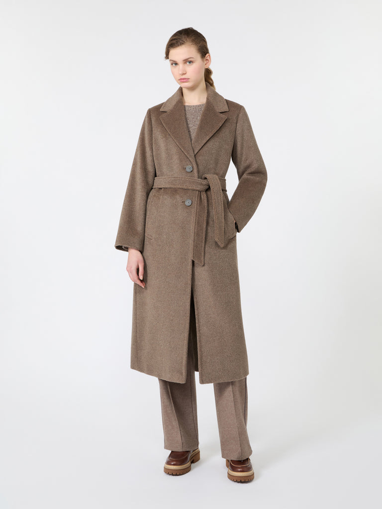 max mara wool and alpaca teddy long coat