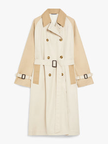 Reversible Trench Coat In Water-Repellent Gabardine for Women - Ice - Max Mara UAE