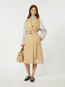 Reversible Water-Repellent Gabardine Trench Coat for Women - Beige - Max Mara UAE