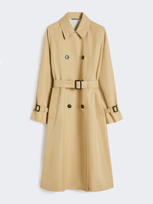 Reversible Water-Repellent Gabardine Trench Coat for Women - Beige - Max Mara UAE